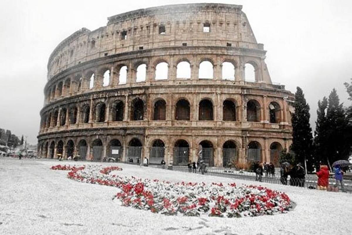 La nieve afecta al Coliseo romano y daña varias iglesias medievales (Foto: Tomado de internet/ VANGUARDIA LIBERAL)