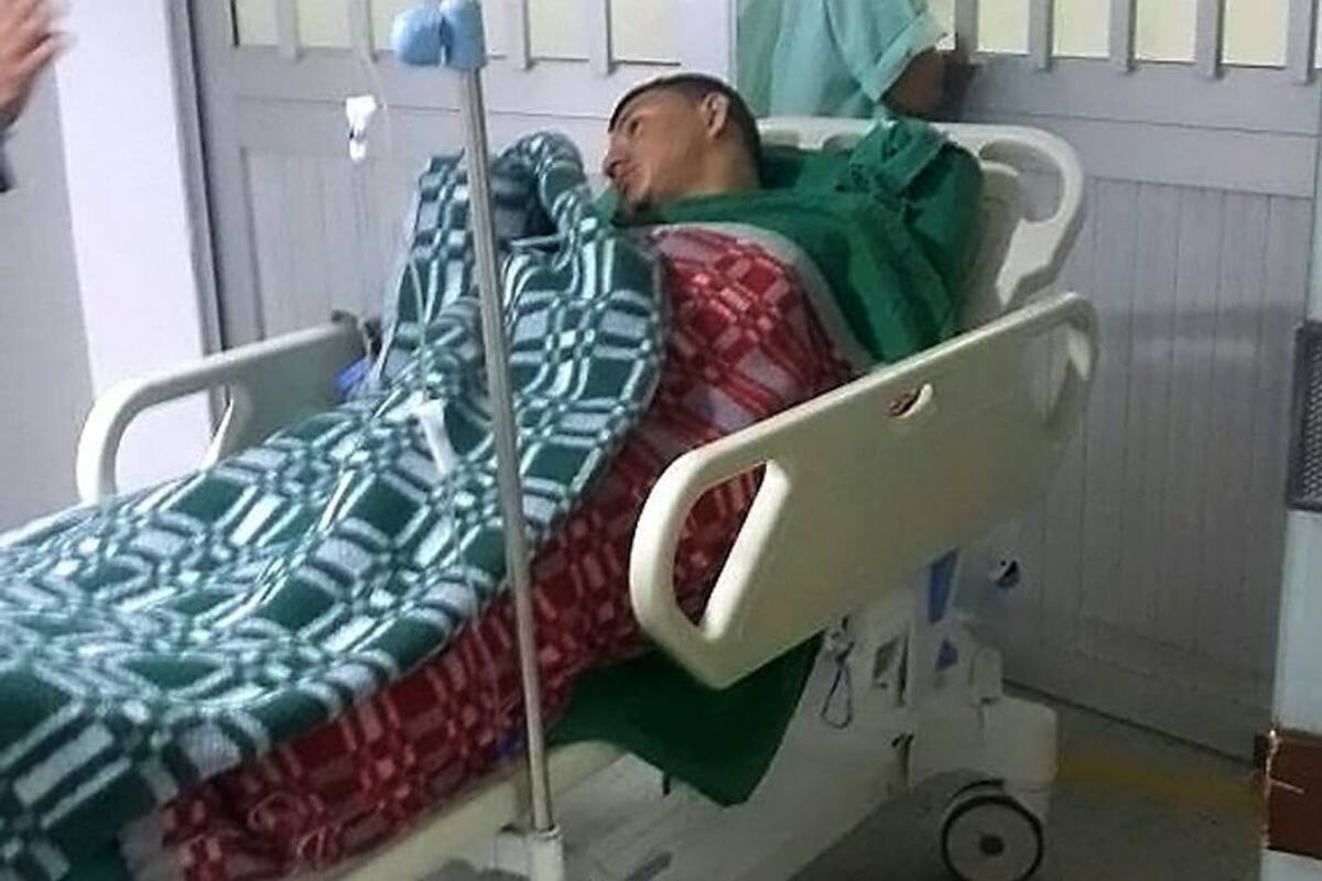 Alias ‘Kike’ sigue internado en la Clínica Bucaramanga. Ya le imputaron cargos por los delitos de homicidio en grado de tentativa, porte ilegal de armas y violencia contra servidor público. (Foto: Suministrada/VANGUARDIA LIBERAL)