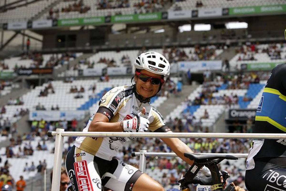 Ana Sanabria, la santandereana que fue octava en el Tour de Francia Femenino (Foto: Colprensa /VANGUARDIA LIBERAL)