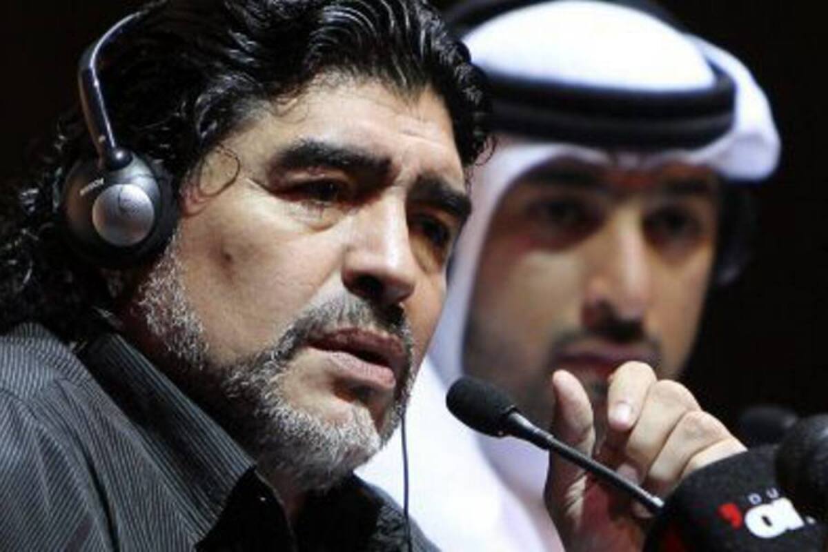 Diego Maradona, técnico del Al Wasl (Foto: Tomada de Internet/ VANGUARDIA LIBERAL)
