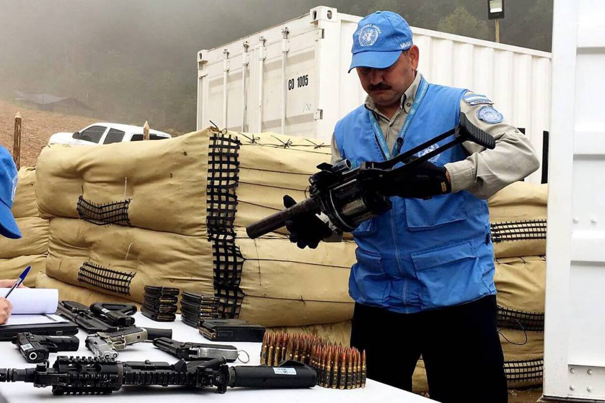 Farc inician entrega de otro 30 % de sus armas a la Misión de la ONU (Foto: EFE /VANGUARDIA LIBERAL)