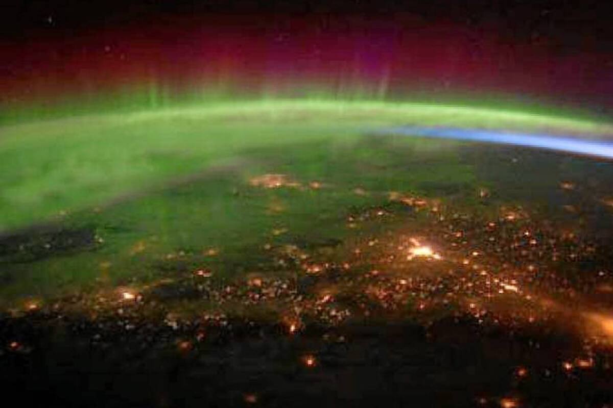 Nasa muestra auroras boreales sobre México, Canadá y EEUU vistas desde la EEI (Foto: Tomado de internet/ VANGUARDIA LIBERAL)