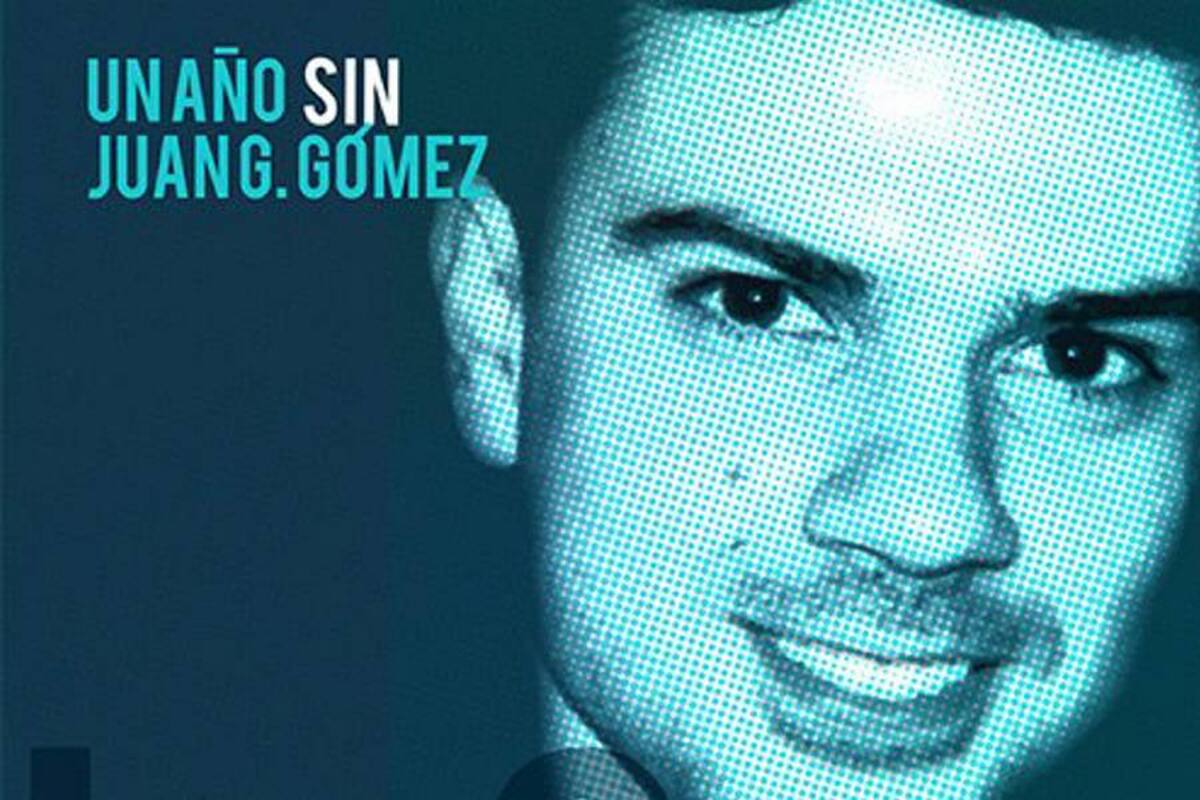 Poster divulgado por la familia de Juan Guillermo Gómez para conmemorar el primer aniversario de su muerte (Foto: Suministrada/VANGUARDIA LIBERAL)
