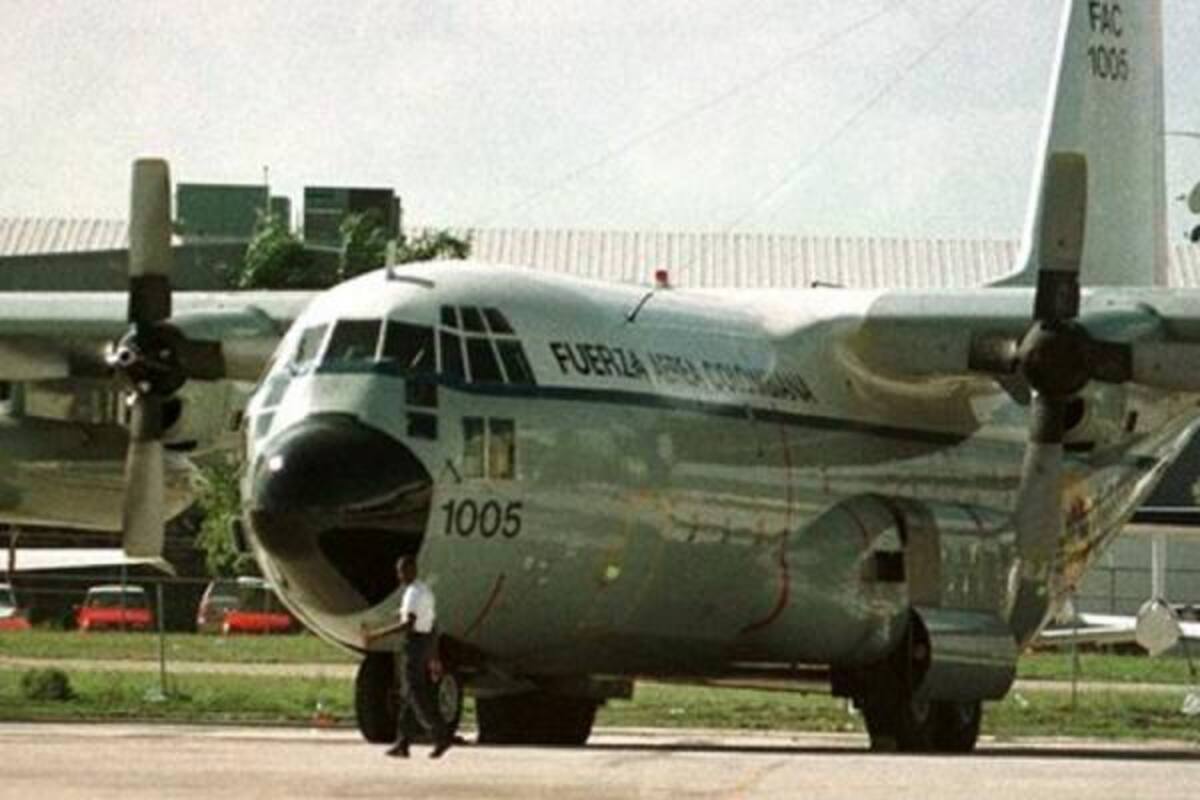 Este es el avion de la Fuerza Aerea Colombiana, un Hercules C-130(Foto: Foto de archivo / VANGUARDIA LIBERAL)