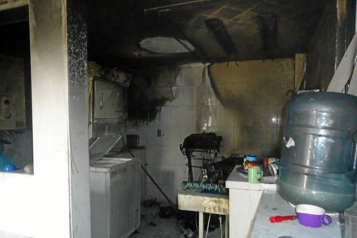 Una chispa de un calentador generó incendio en Spa en Bucaramanga (Foto: Suministrada)