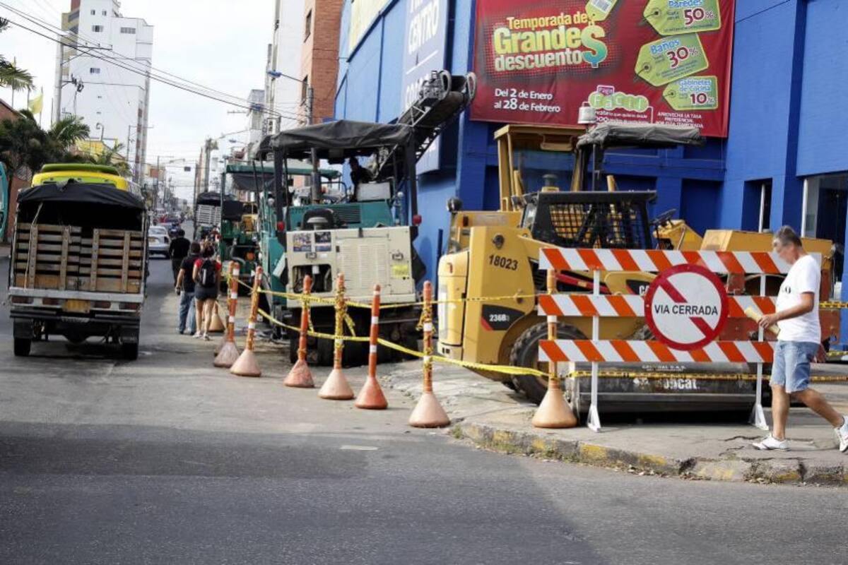 Este lunes por fin comenzará la repavimentación del Centro de Bucaramanga (Foto: Javier Gutiérrez/VANGUARDIA LIBERAL)