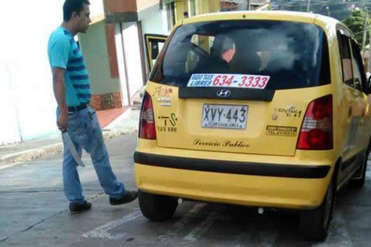 Taxista bajó a machete a pasajeros en Floridablanca (Foto: SUMINISTRADA /VANGUARDIA LIBERAL)