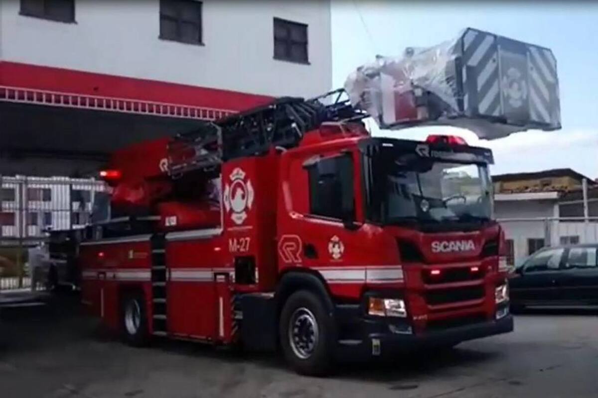 Desde Alemania llegó la máquina tipo escalera para Bomberos de Bucaramanga (Foto: Archivo/VANGUARDIALIBERAL)