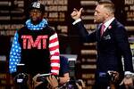 Así fue el cara a cara entre los boxeadores McGregor y Mayweather, previo a su pelea