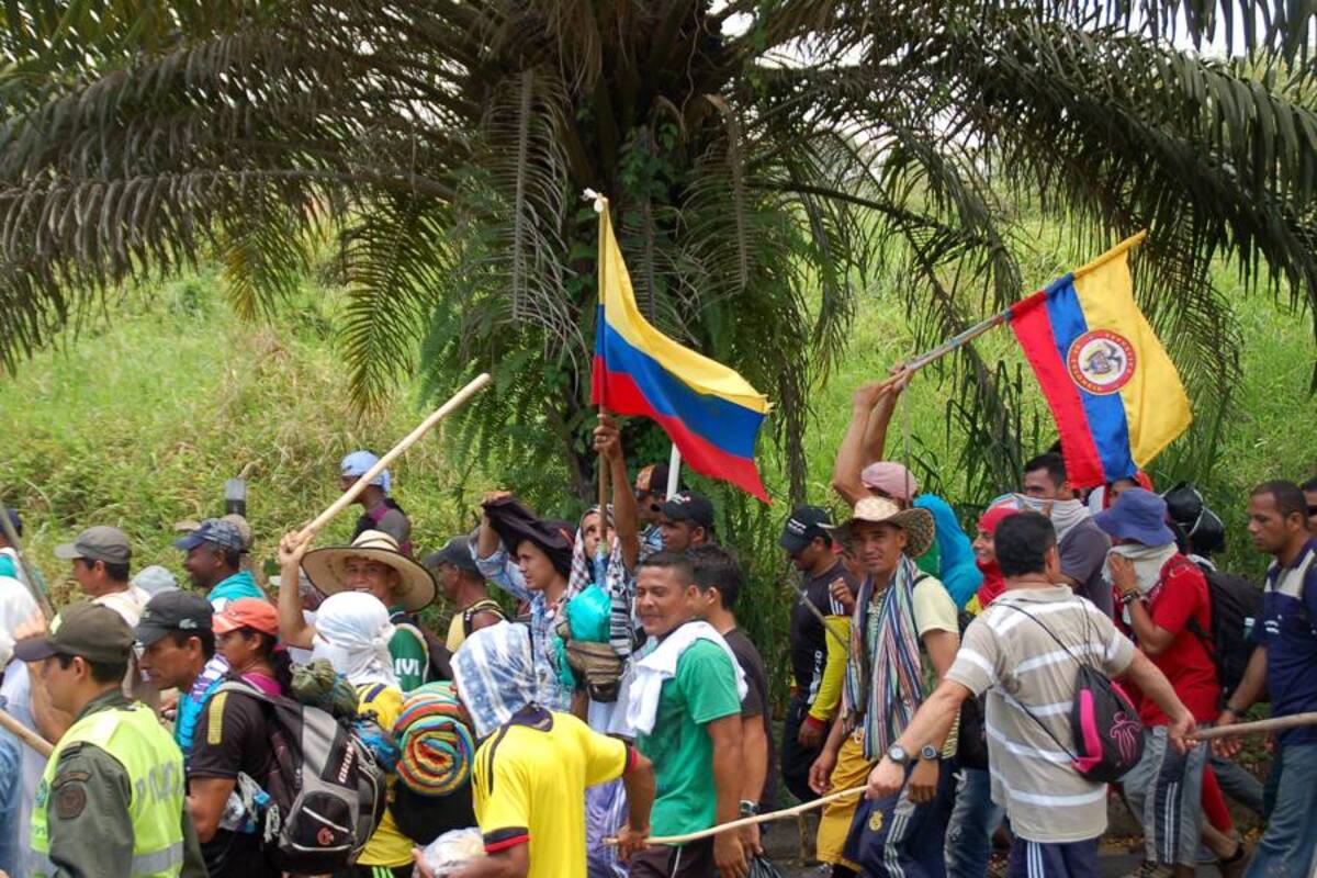 Tensión por movilización campesina en la vía Barrancabermeja - Bucaramanga (Foto: Archivo/VANGUARDIALIBERAL)