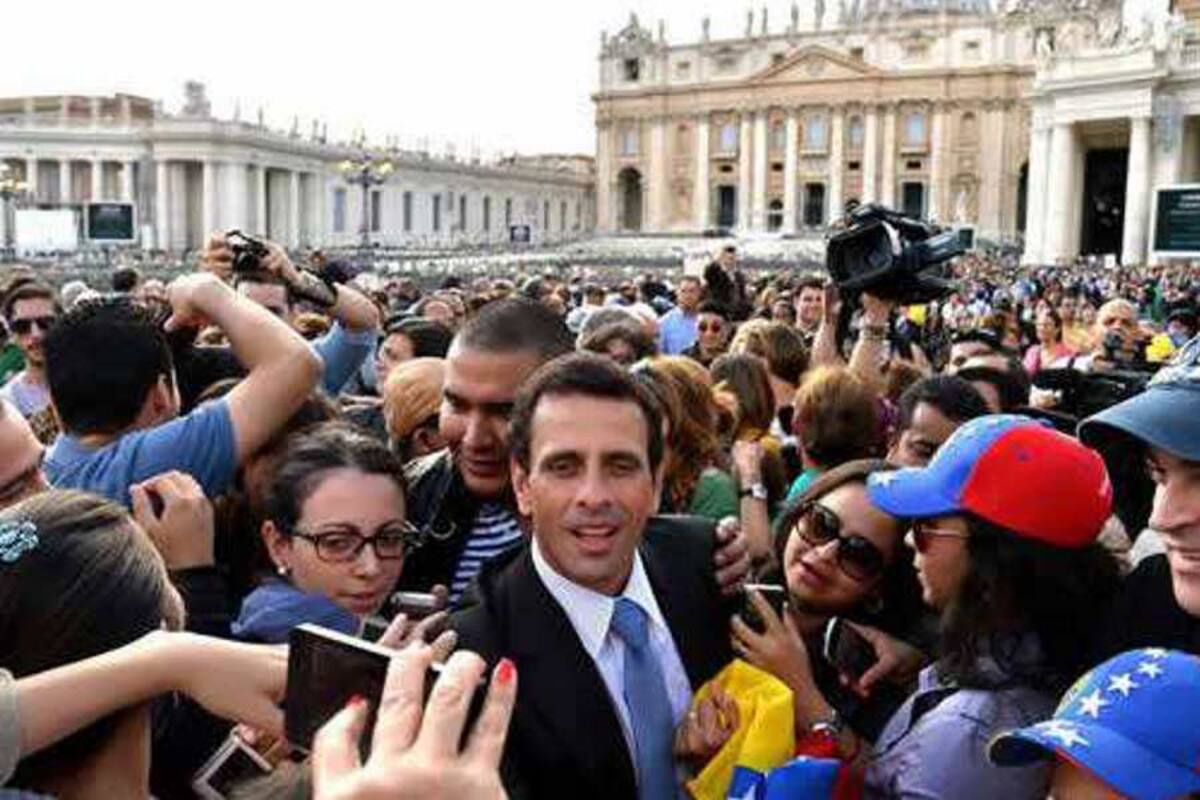 Capriles pide al Papa impulsar el diálogo en Venezuela (Foto: Tomada de www.eluniversal.com/VANGUARDIA LIBERAL)