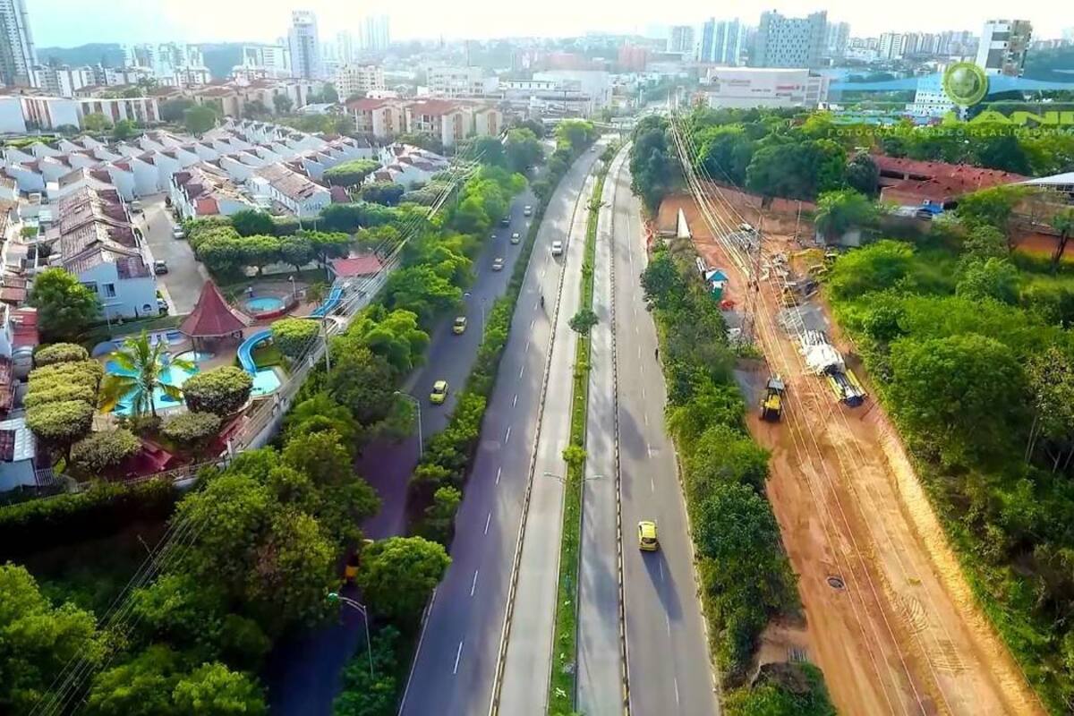 Drone registró avances de obras del ‘Tercer Carril’ de Floridablanca (Foto: SUMINISTRADA CÉSAR CORDERO- SKYLAND/VANGUARDIA LIBERAL)