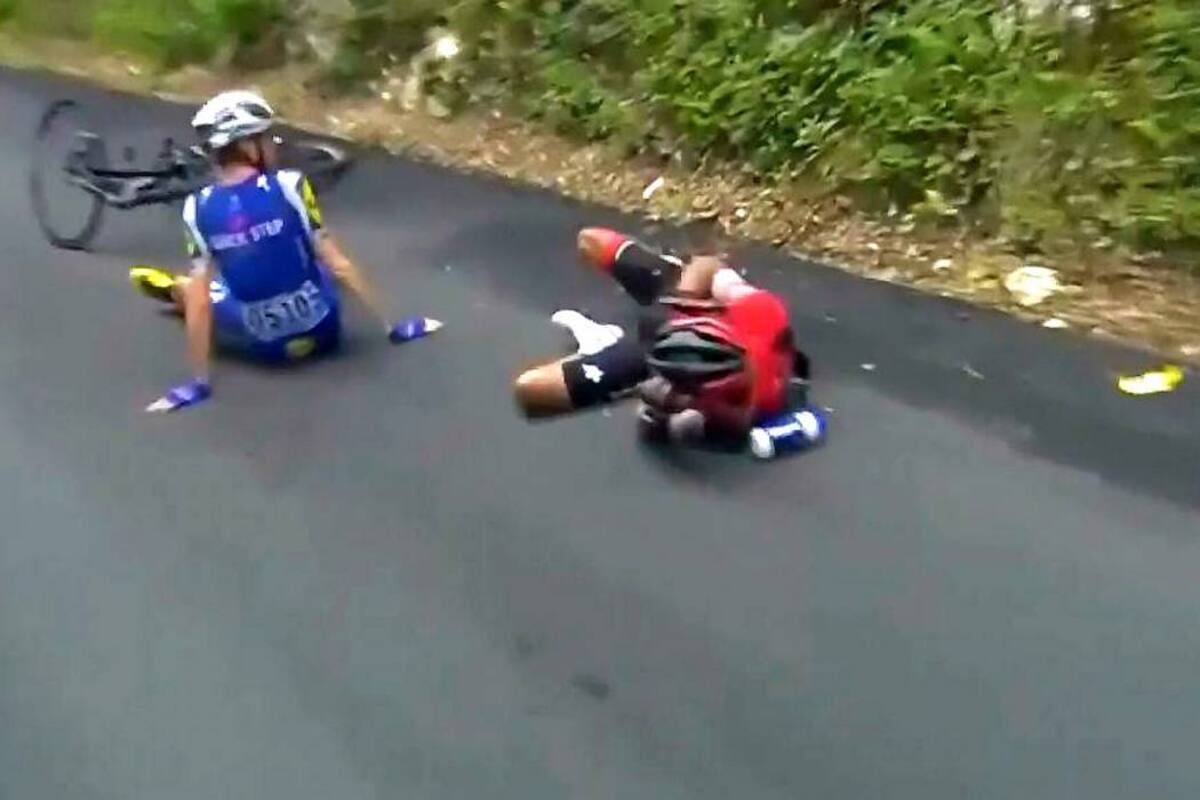 Así fueron las violentas caídas de Porte y Thomas, que los sacaron del Tour de Francia (Foto: TOMADO DE YOUTUBE.COM/VANGUARDIA LIBERAL)