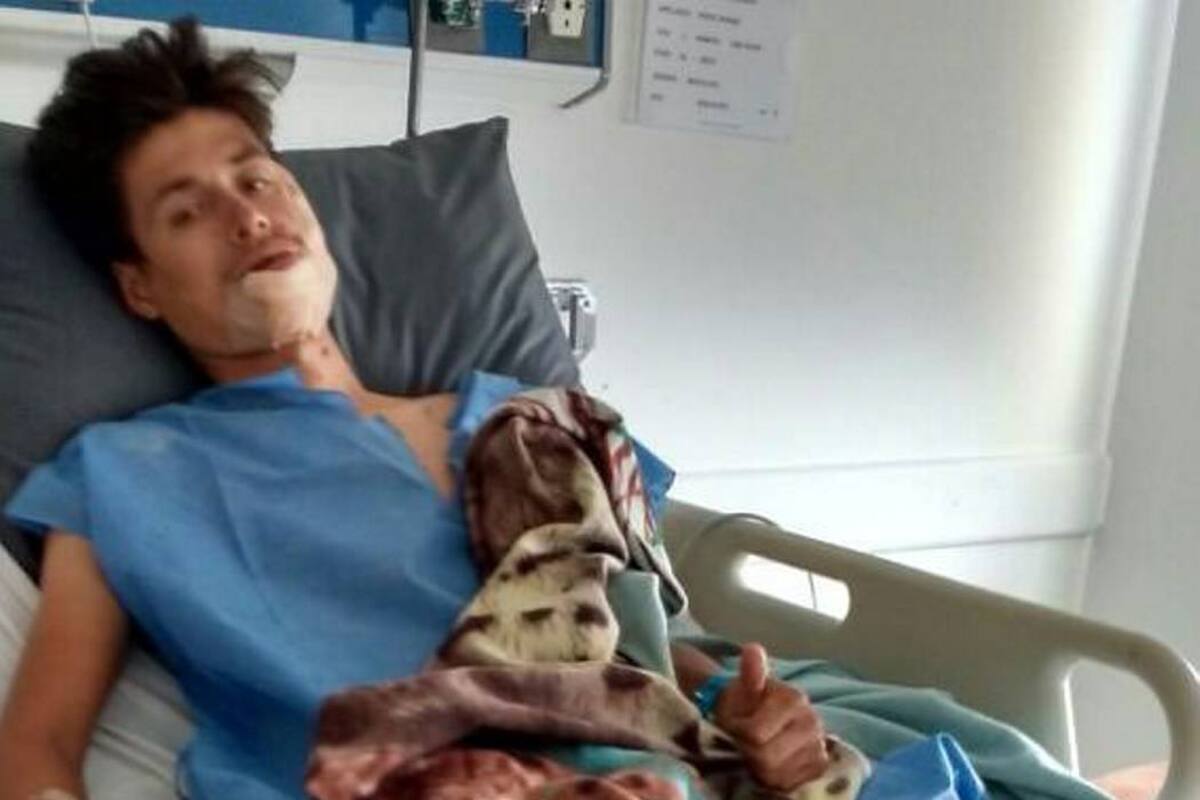 Ciclista santandereano se accidentó y necesita ayuda (Foto: Suministrada / VANGUARDIA LIBERAL)