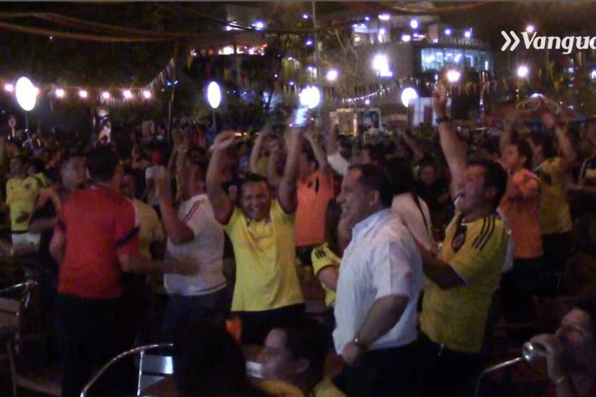 Así celebraron bumangueses la clasificación de Colombia al Mundial de Rusia (Foto: MILTON VELOSA/VANGUARDIA LIBERAL)