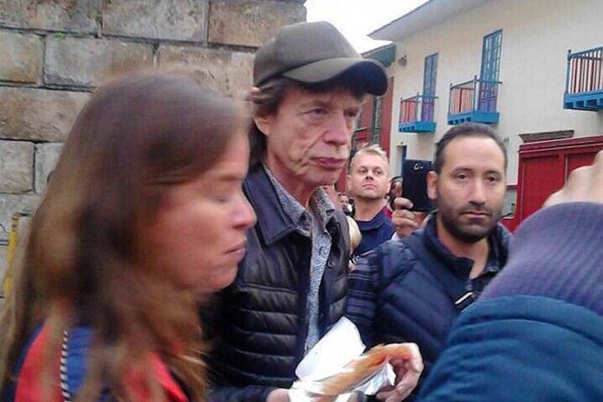 Jagger se paseó por Bogotá antes del concierto de Rolling Stones en Colombia (Foto: Twitter: @saenzdiego /VANGUARDIA LIBERAL)
