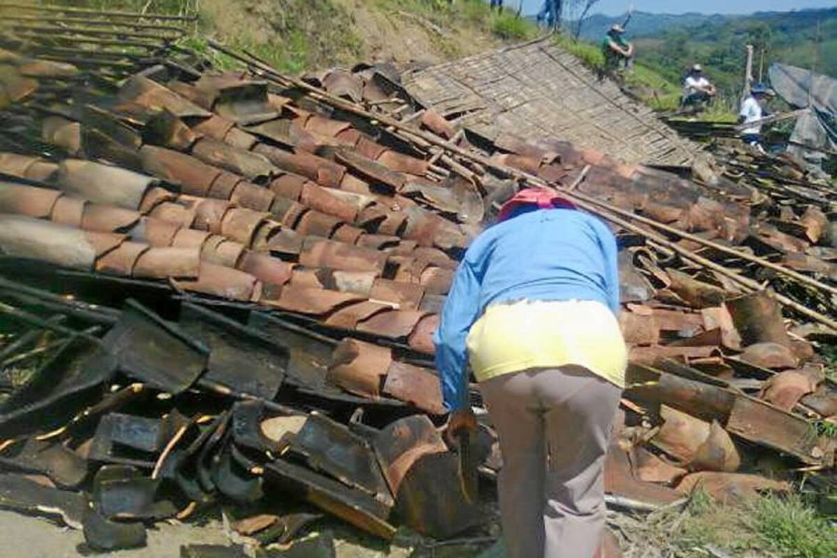 Un niño muerto y cuatro heridos dejó vendaval en Charalá (Foto: Foto Suministrada @lorenzolizarazo)