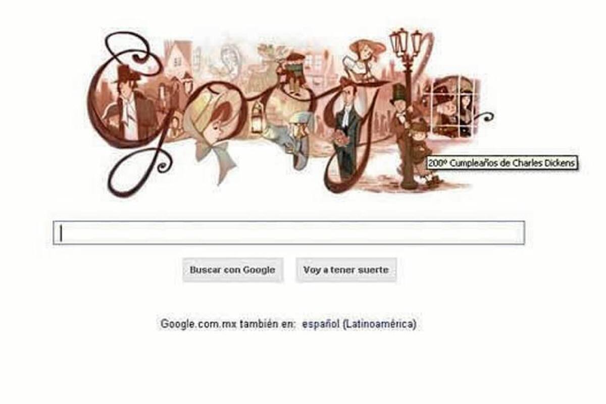 Google también se acuerda de Charles Dickens (Foto: Tomado de internet/ VANGUARDIA LIBERAL)