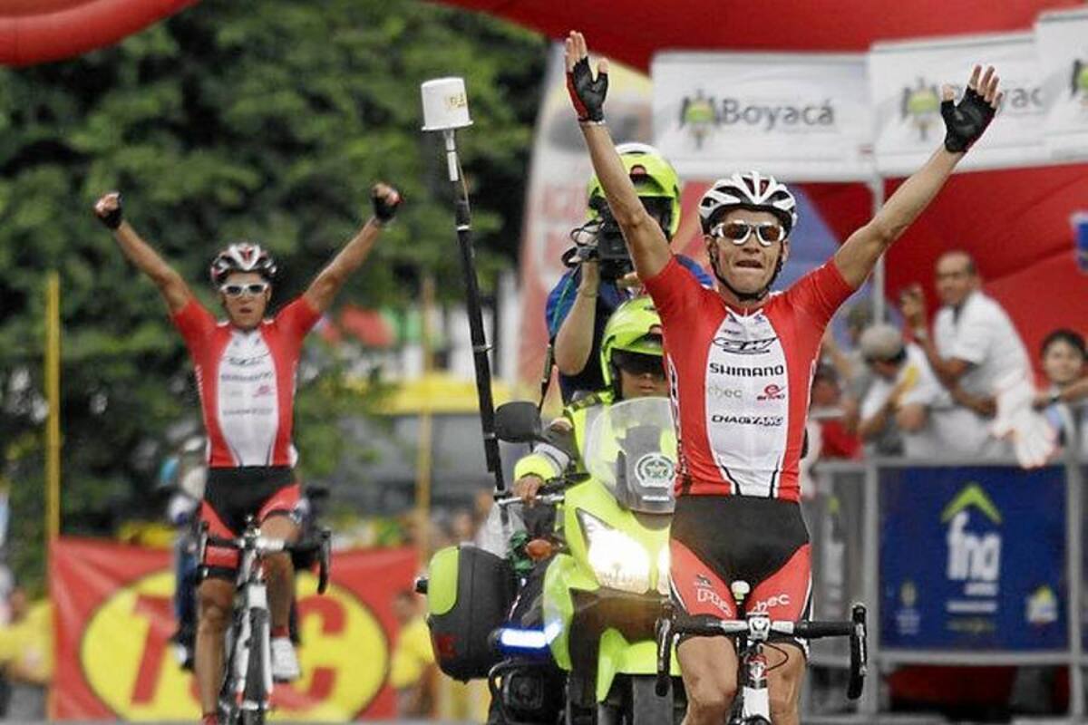 Óscar Sánchez ganó la cuarta etapa del Clásico RCN-Claro (Foto: Colprensa/ VANGUARDIA LIBERAL)
