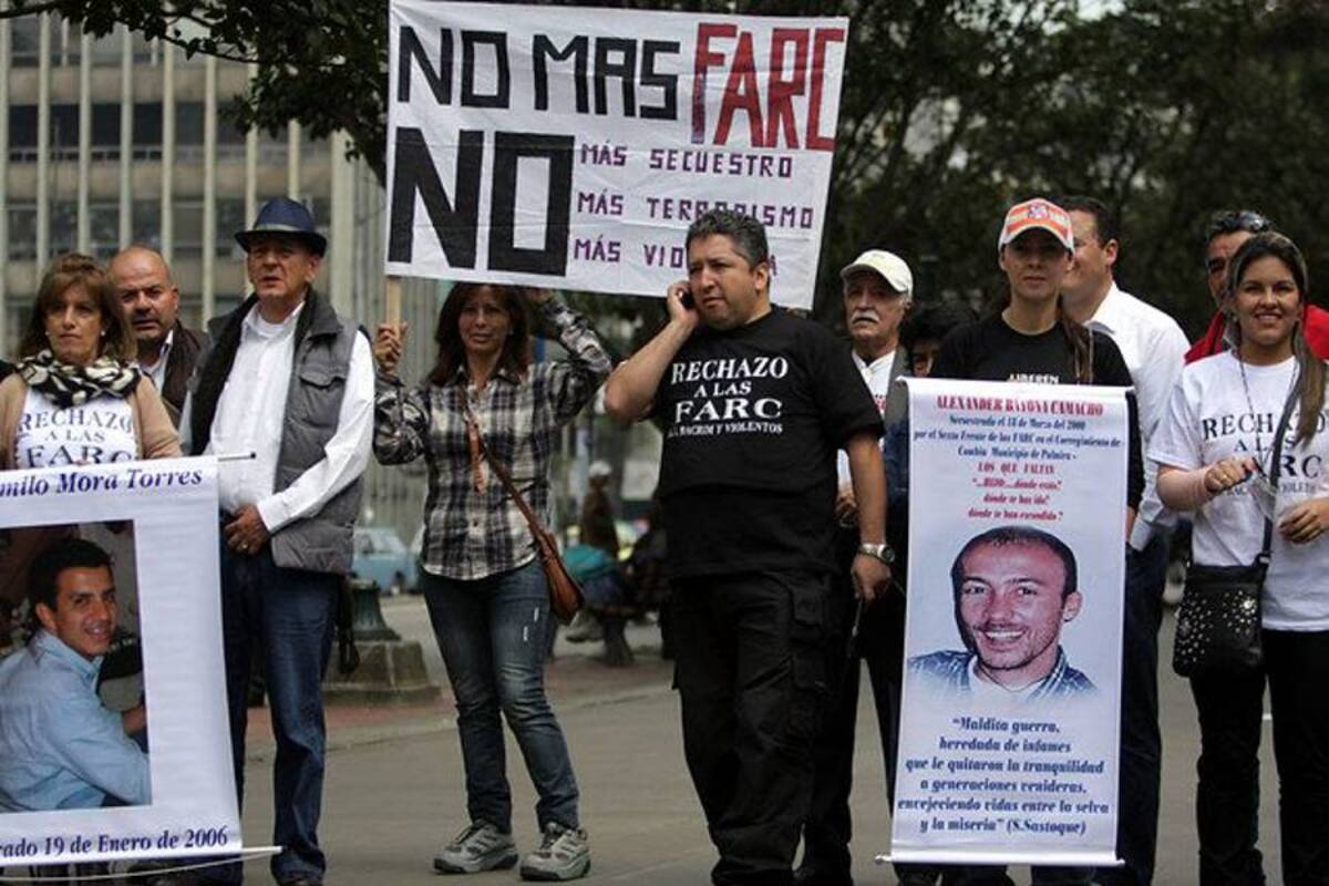 Así fue la marcha contra las Farc en Bogotá (Foto: Colprensa/VANGUARDIA LIBERAL)