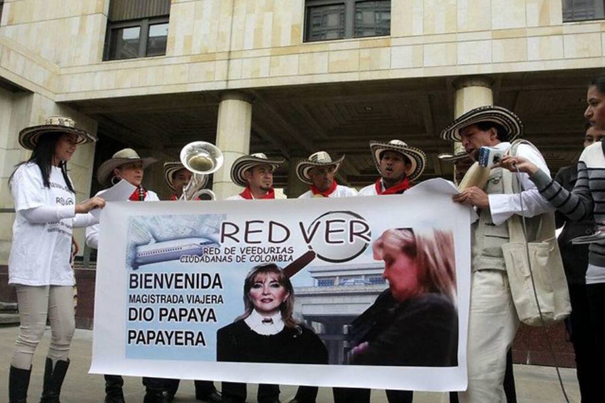 Con papayera, red de veedurías recibe a la presidenta de la Corte (Foto: Colprensa/VANGUARDIA LIBERAL)