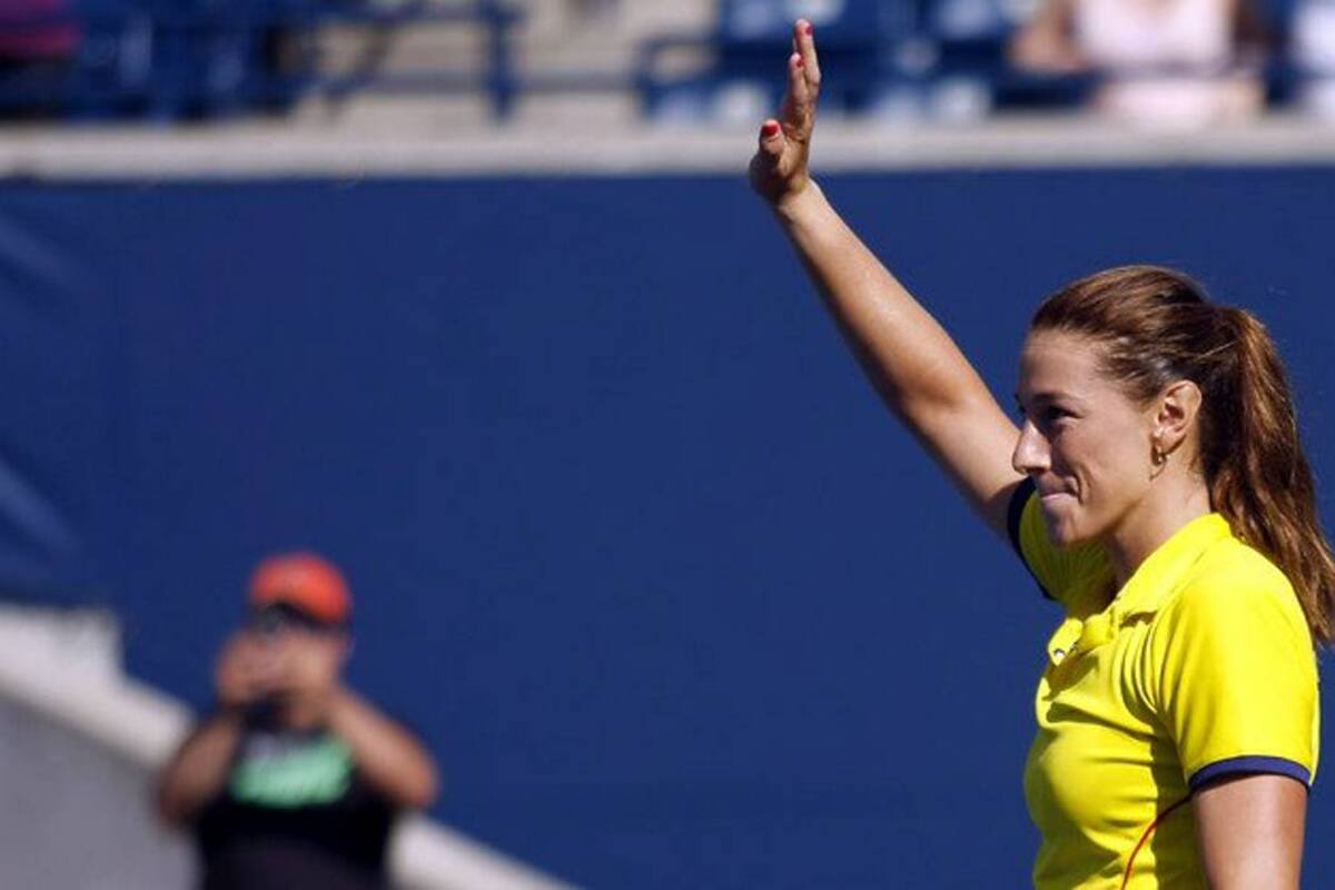 Mariana Duque, a segunda ronda del WTA de Linz (Foto: Colprensa / VANGUARDIA LIBERAL )
