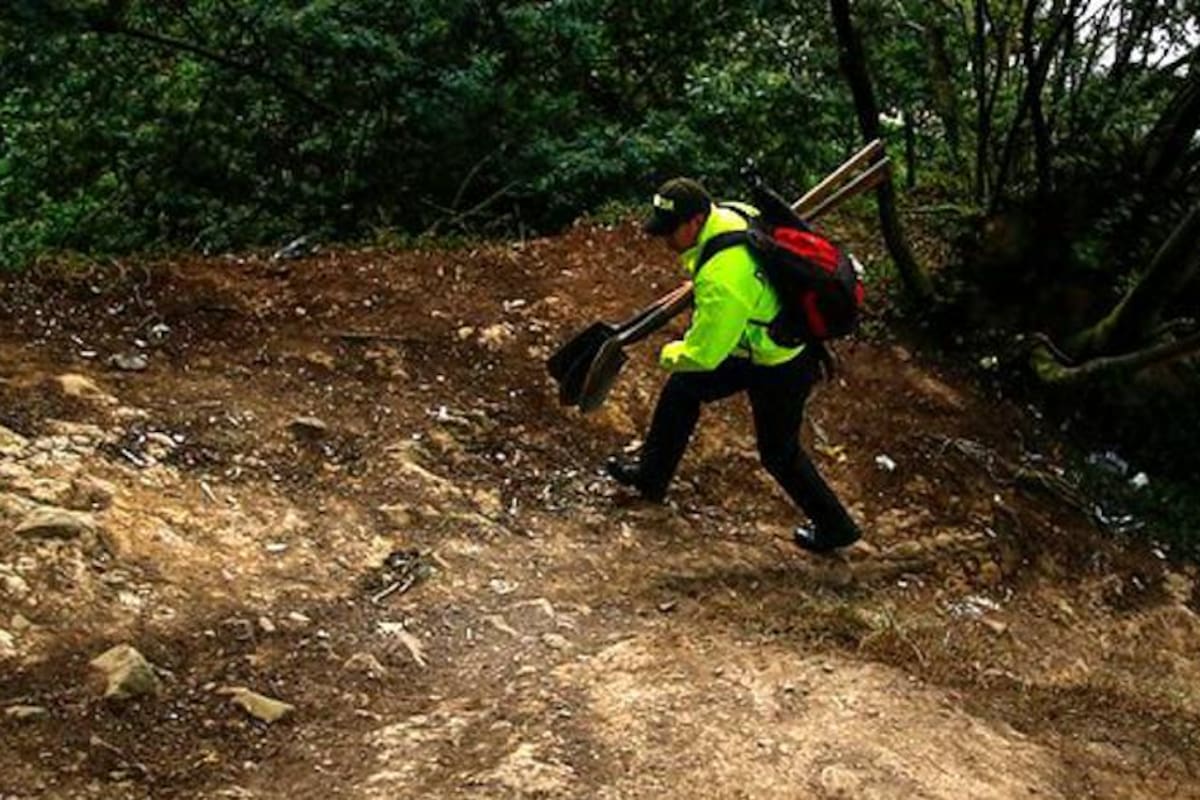 La Policía visitó el terreno del 'Monstruo de Monserrate' hace un año (Foto: COLPRENSA/VANGUARDIA LIBERAL)