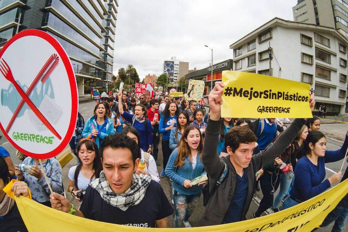 Greenpeace libró una nueva batalla contra el plástico en Colombia (Foto: Colprensa / VANGUARDIA LIBERAL)
