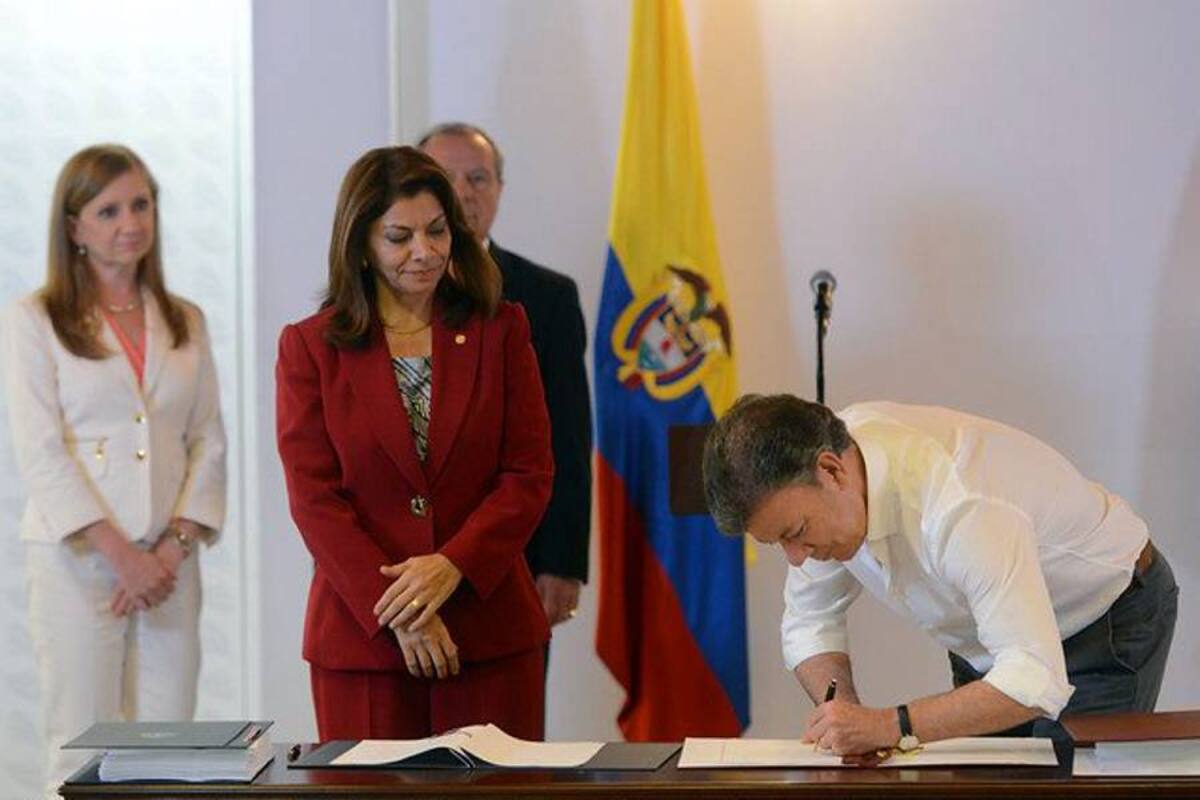 Presidentes de Colombia y Costa Rica firmaron acuerdo comercial (Foto: Colprensa/VANGUARDIA LIBERAL)