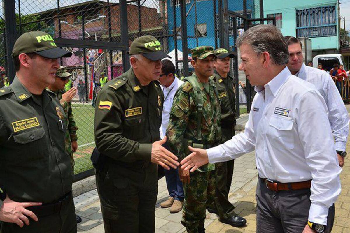 “Seguridad en la vanguardia, no en la retaguardia”: Santos (Foto: Colprensa / VANGUARDIA LIBERAL)