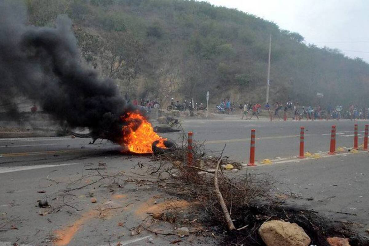 En Ureña bloquearon frontera con Colombia (Foto: Colprensa / VANGUARDIA LIBERAL)