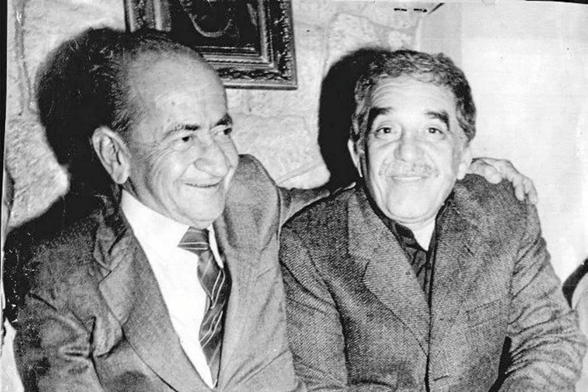 Roberto Cadavid Misas con Gabriel García Márquez