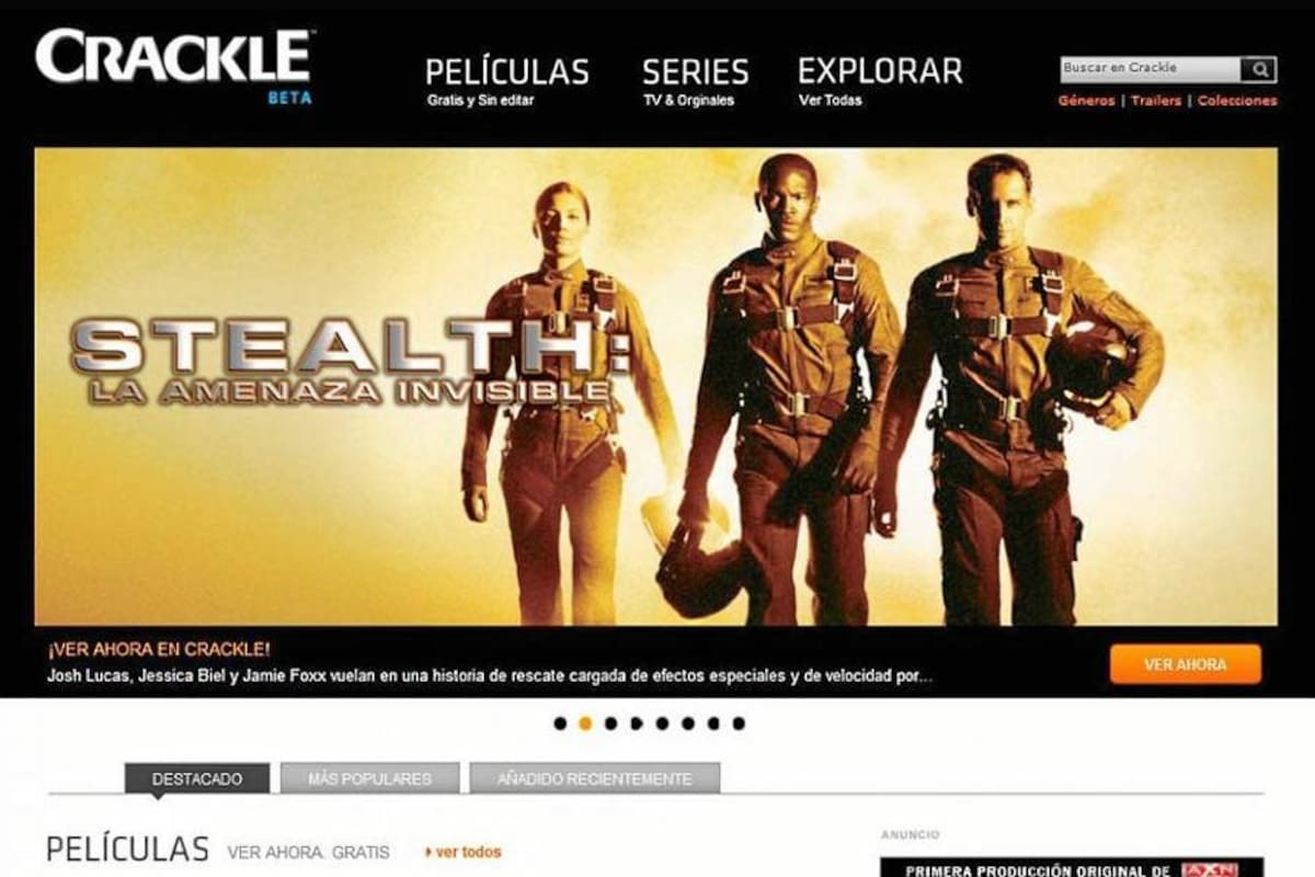 Plataforma de TV por internet Crackle arranca en 17 países de América Latina (Foto: Tomado de Internet/ VANGUARDIA LIBERAL)