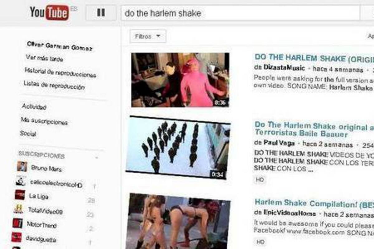 Youtube baila el ‘Harlem Shake’ (Foto: Tomado de Internet/VANGUARDIA LIBERAL)