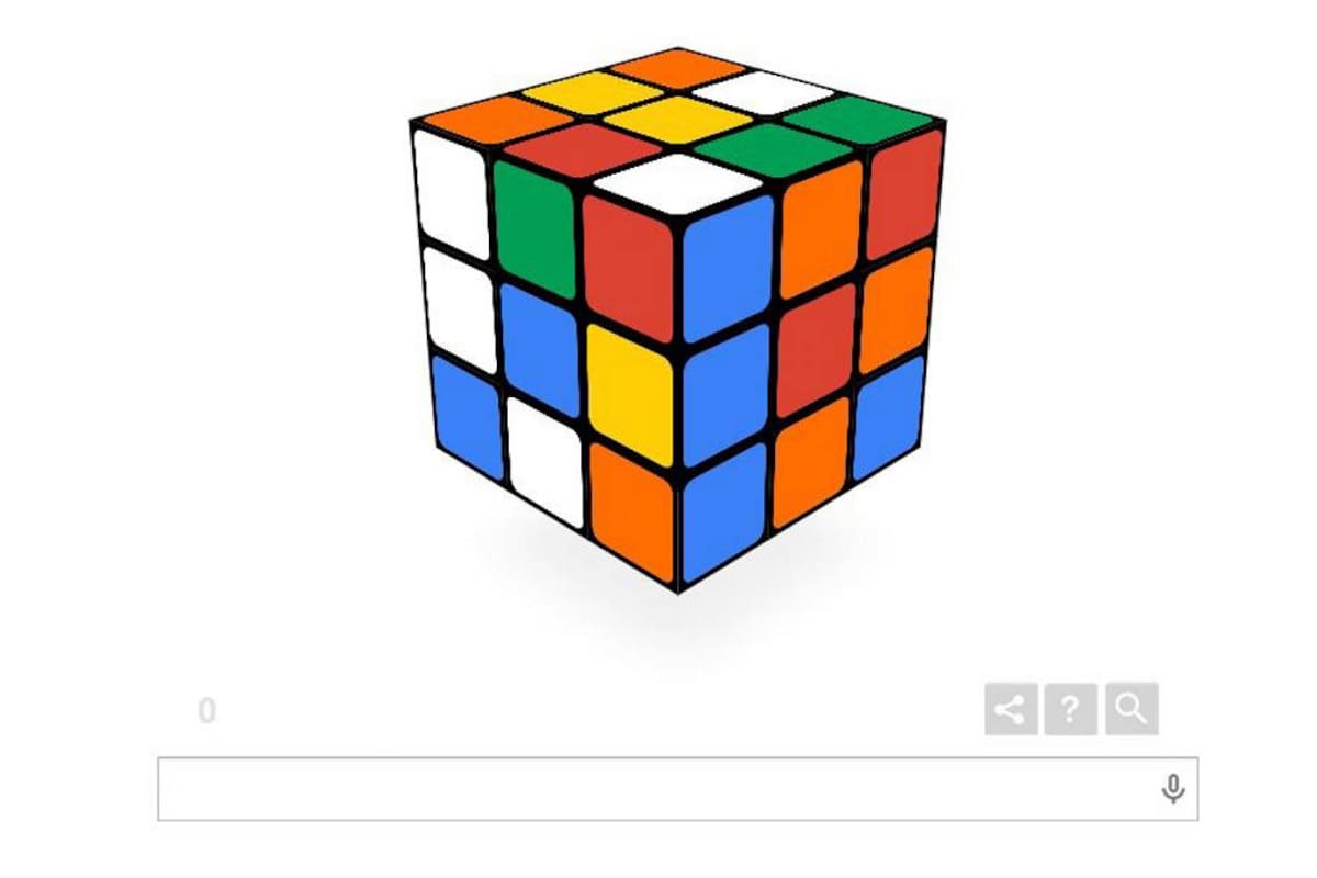 El cubo "mágico" de Rubik cumple 40 años seduciendo con su compleja sencillez (Foto: Imagen del doodle de Google)