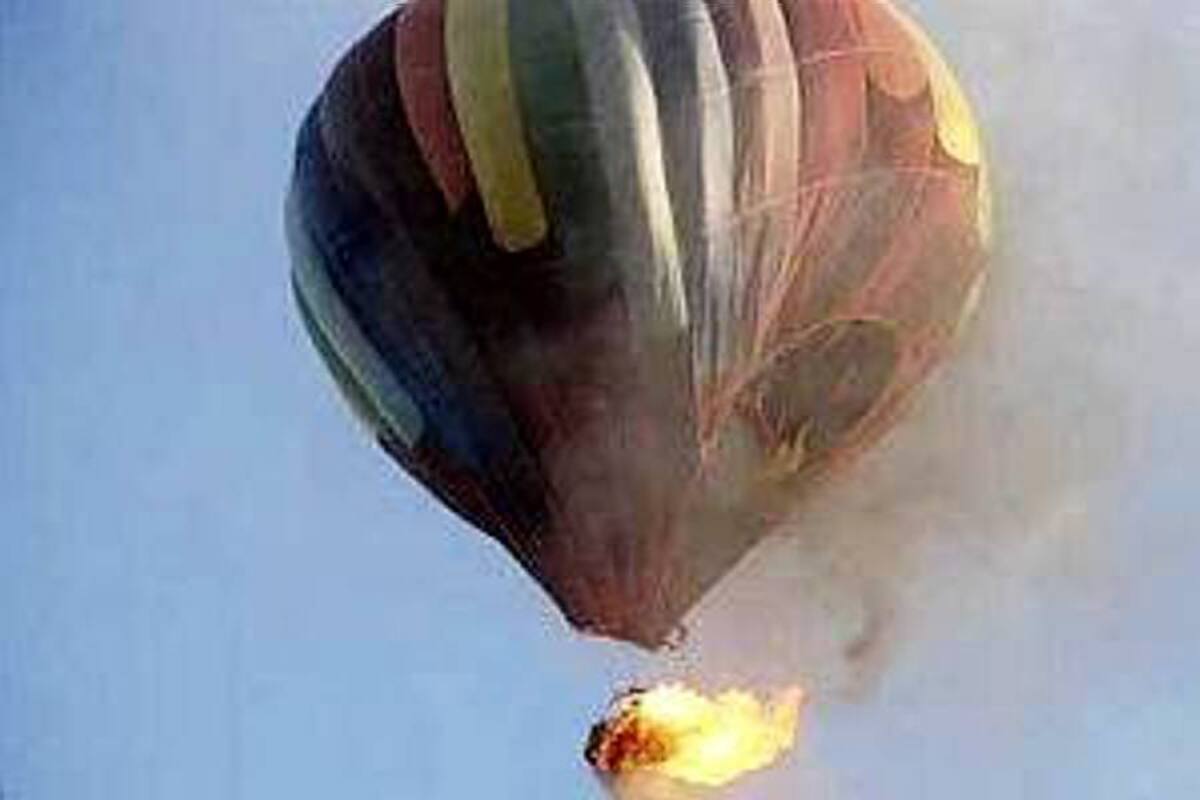 Video registró la caída globo aerostático (Foto: Tomada de internet/VANGUARDIA LIBERAL)
