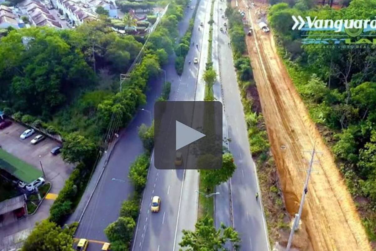 Drone registró avances de obras del ‘Tercer Carril’ de Floridablanca (Foto: SUMINISTRADA CÉSAR CORDERO- SKYLAND/VANGUARDIA LIBERAL)