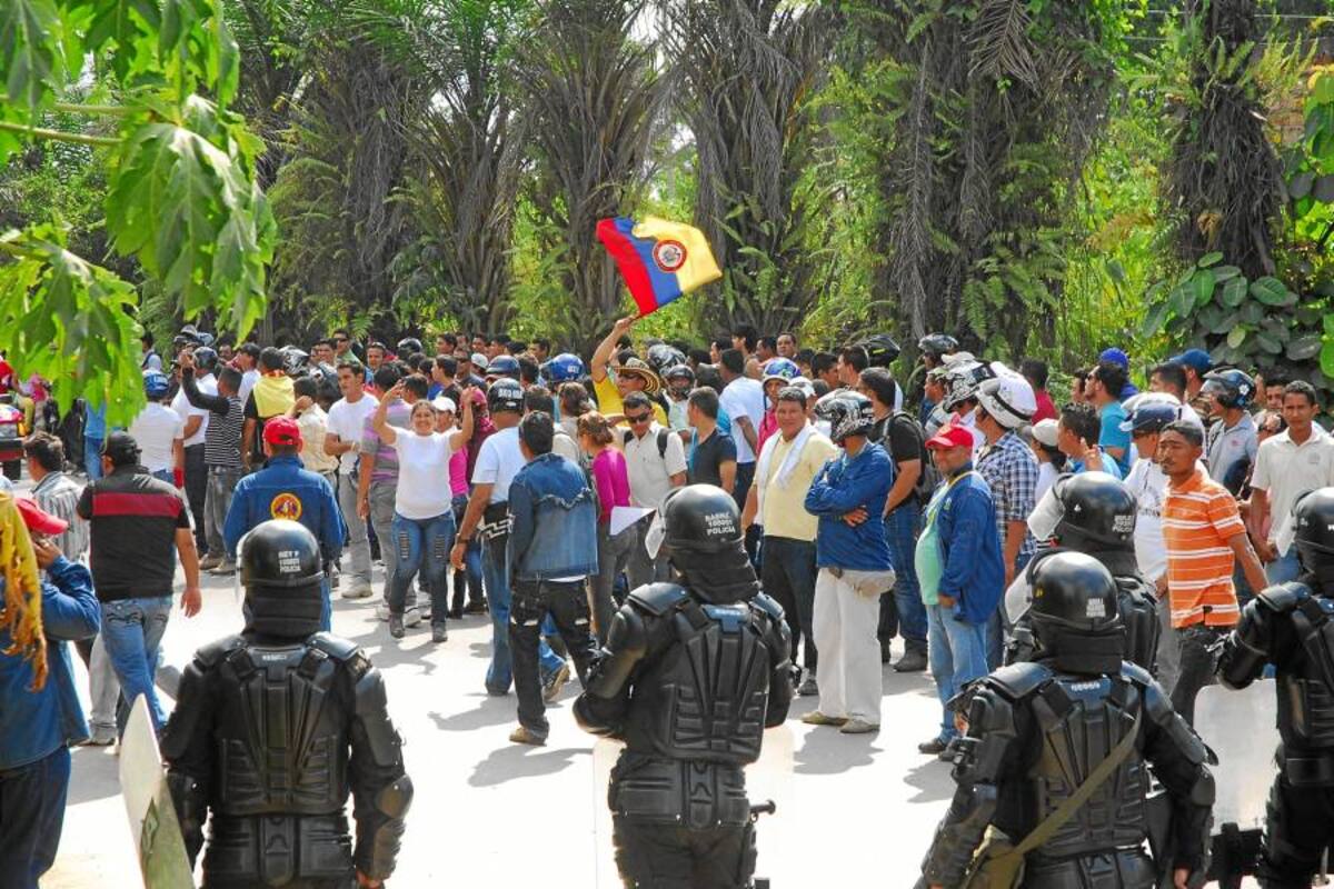 Se frustró marcha en El Centro por falta de un permiso (Foto: HERNANDO ALVARADO / VANGUARDIA LIBERAL)