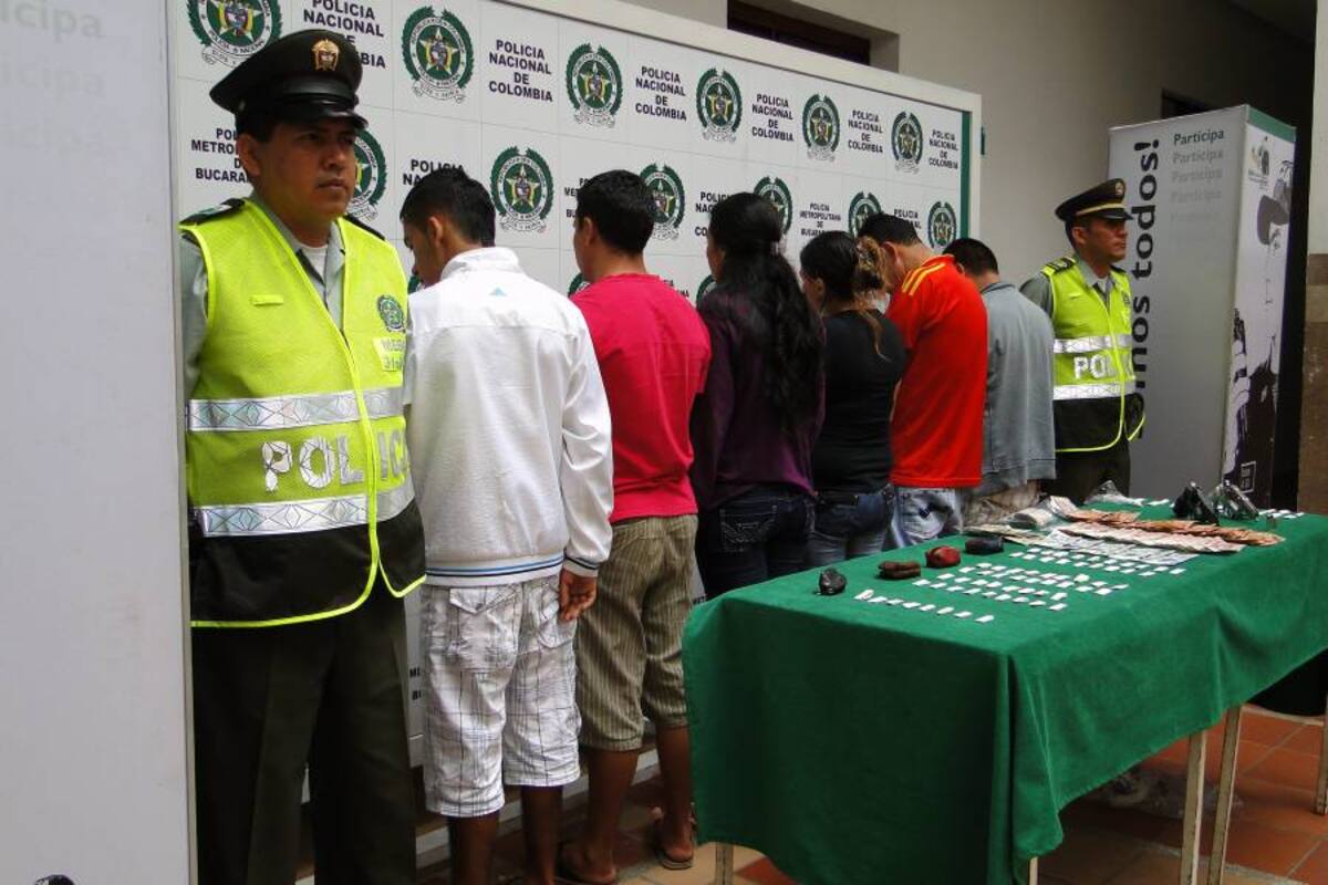 Redada contra el microtráfico de estupefacientes en Bucaramanga deja ocho capturas (Foto: Suministrada/VANGUARDIA LIBERAL)