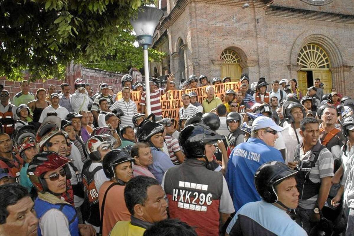 Mototaxistas protestan por nuevas medidas de movilidad (Foto: Suministrada)