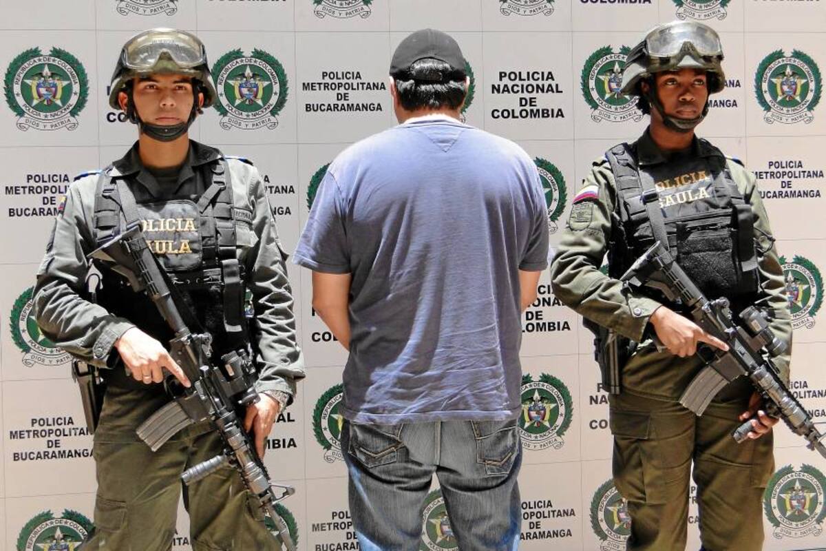 Capturado alias ‘El padrino’, secuestrador y extorsionista (Foto: Suministrada Policía Metropolitana/ VANGUARDIA LIBERAL)