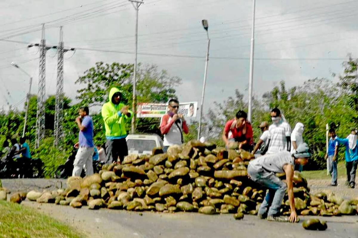Analizan en consejo de seguridad paro en El Centro de Barrancabermeja (Foto: Edgar Pernett/VANGUARDIA LIBERAL)