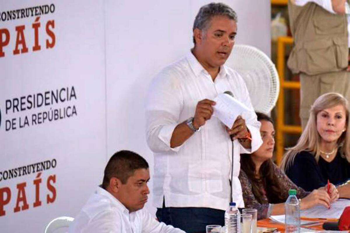 El presidente Duque aseguró que “no habrá impunidad” en crímenes de líderes (Foto: Colprensa /VANGUARDIA LIBERAL )