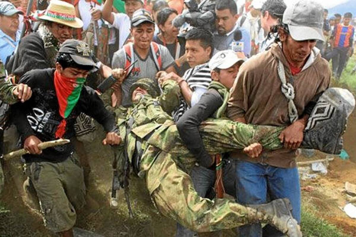 Indígenas retienen a 30 militares en Caldono, Cauca (Foto: Archivo/VANGUARDIA LIBERAL)