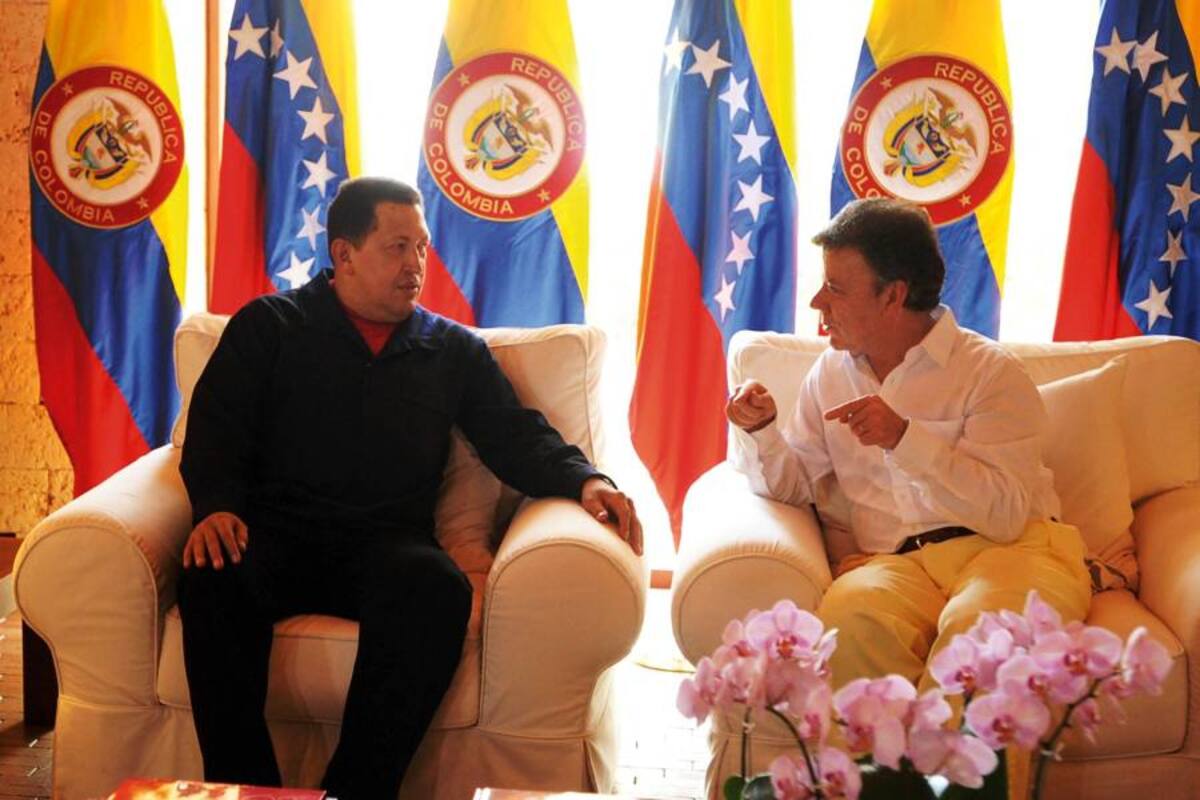 Santos y Chávez buscan impulsar el comercio y evitar diferencias políticas (Foto: Archivo/VANGUARDIA LIBERAL)