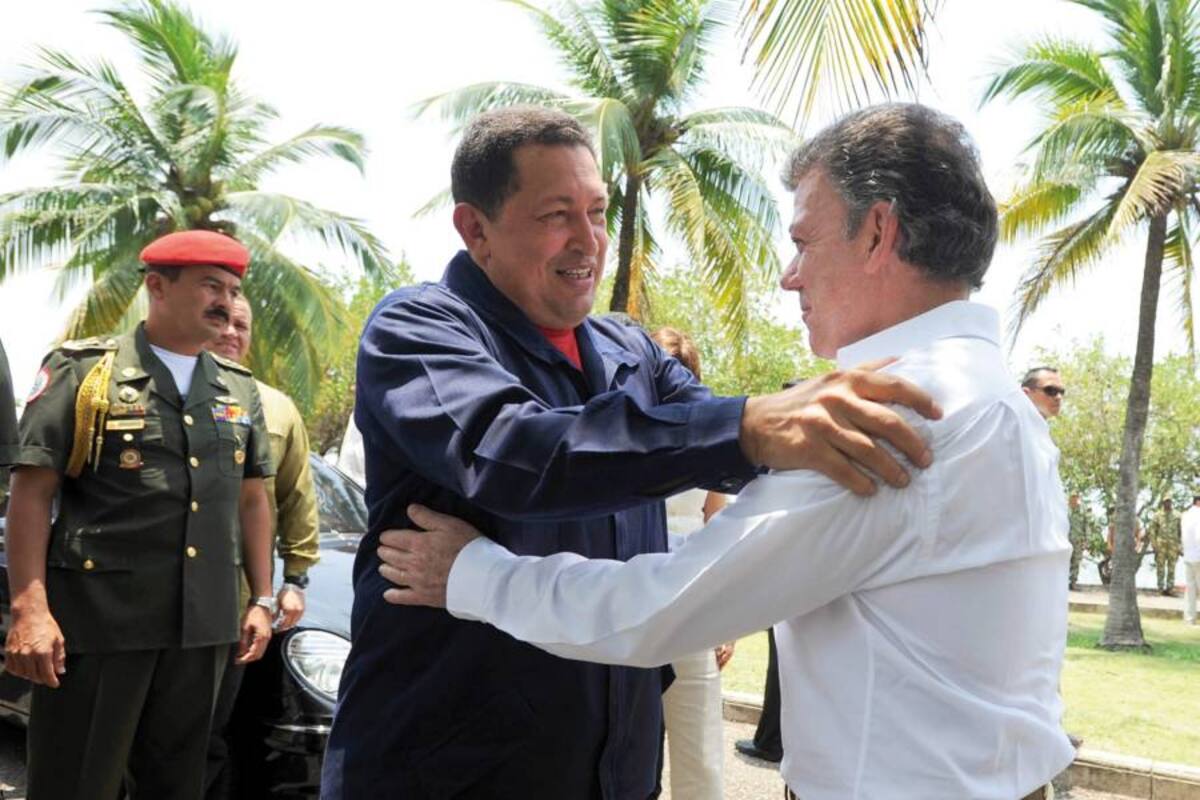 Santos y Chávez ya están reunidos en Venezuela (Foto: Colprensa/VANGUARDIA LIBERAL)