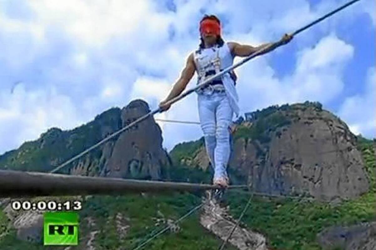 Equilibrista chino se tropieza a 200 metros de altura (Foto: Tomado de Internet/ VANGUARDIA LIBERAL)