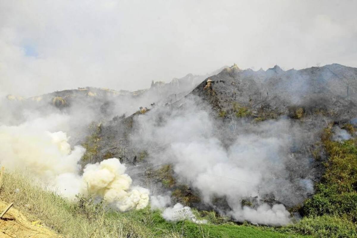 Incendio forestal azota Onzaga desde anoche (Foto: Archivo/VANGUARDIA LIBERAL)