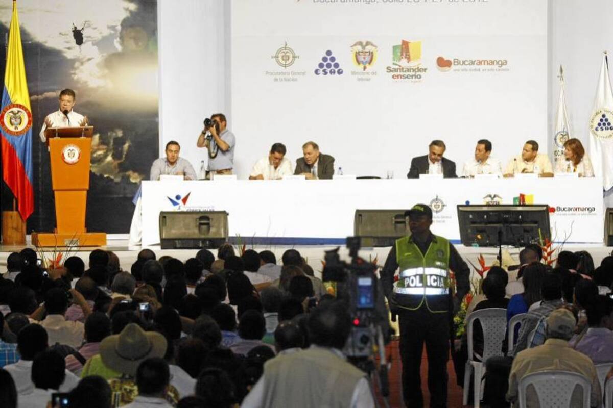 Presidente Santos apoya eliminar algunas inhabilidades de los concejales (Foto: César Flórez/VANGUARDIA LIBERAL)