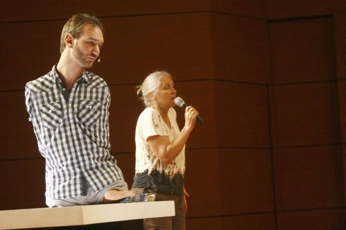Nick Vujicic, el hombre que no le encuentra barreras a la vida (Foto: César Flórez / VANGUARDIA LIBERAL)